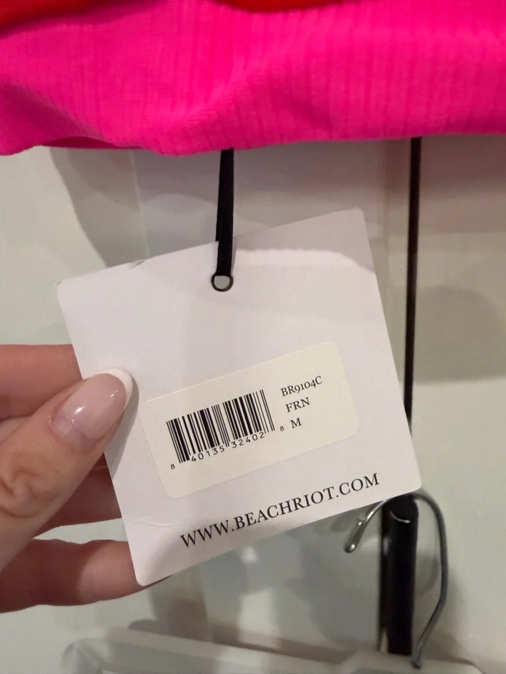 Beach Riot Eva Bikini Top M Emmy Bikini Bottom S Fuschia Red + Neon Pink NEW